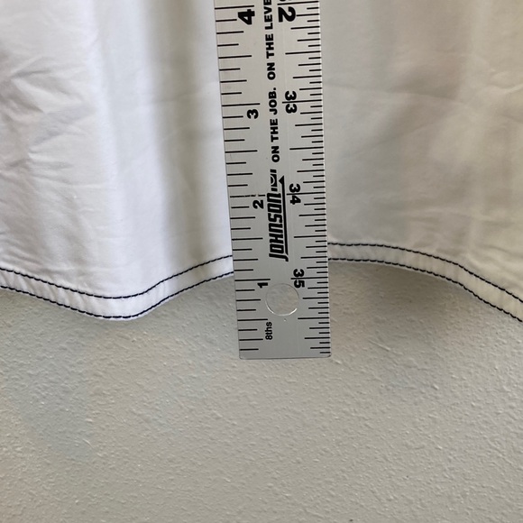 J Crew Women's Contrast-stitch midi skirt in cotton poplin white Size Tall 8‎ - Picture 6 of 8